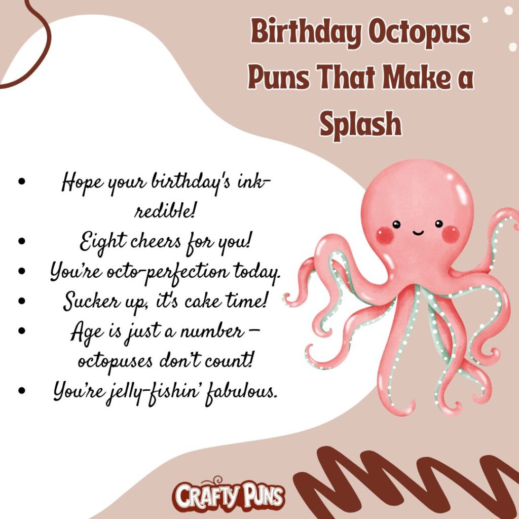 Birthday Octopus Puns That Make a Splash