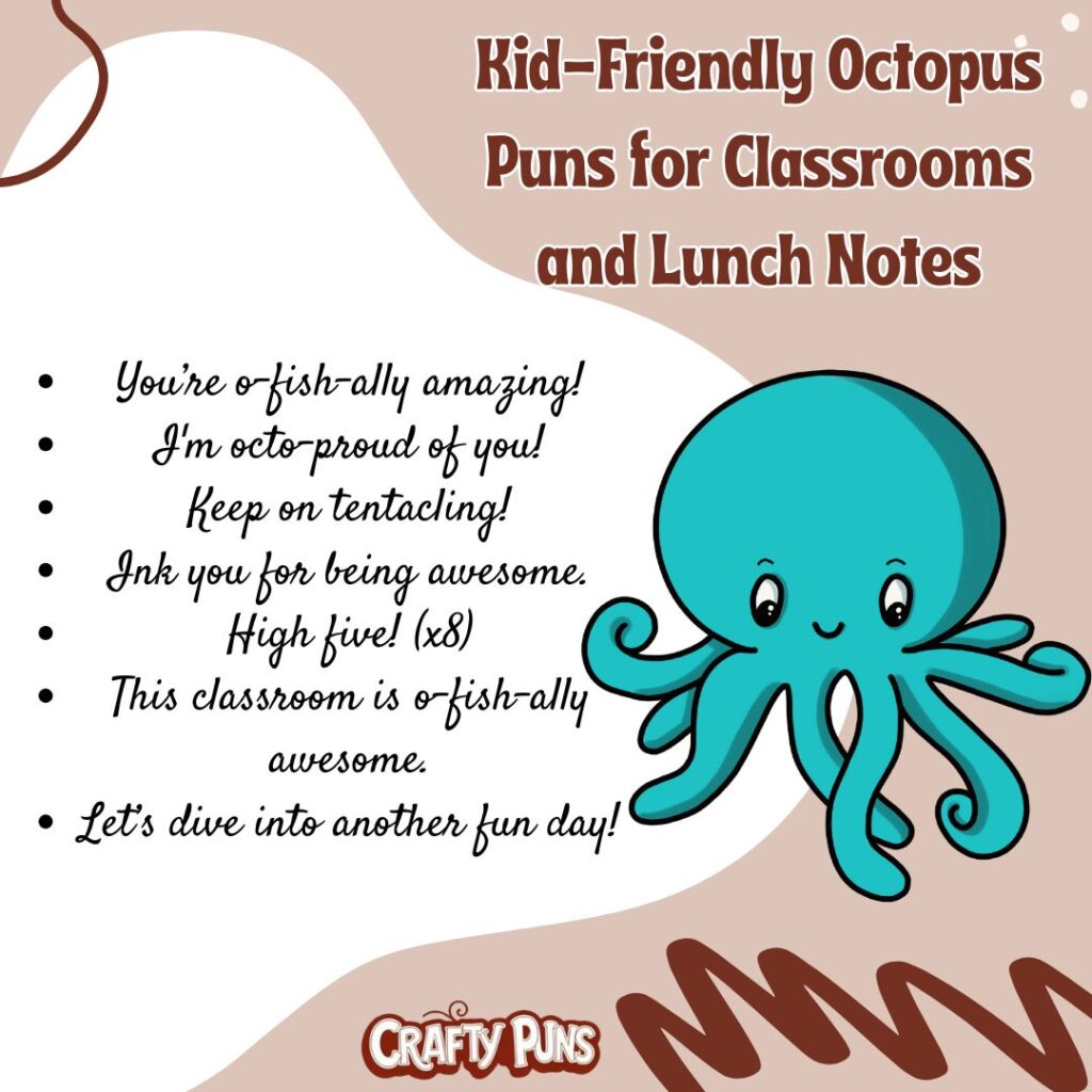 Kid-Friendly Octopus Puns for Classrooms and Lunch Notes