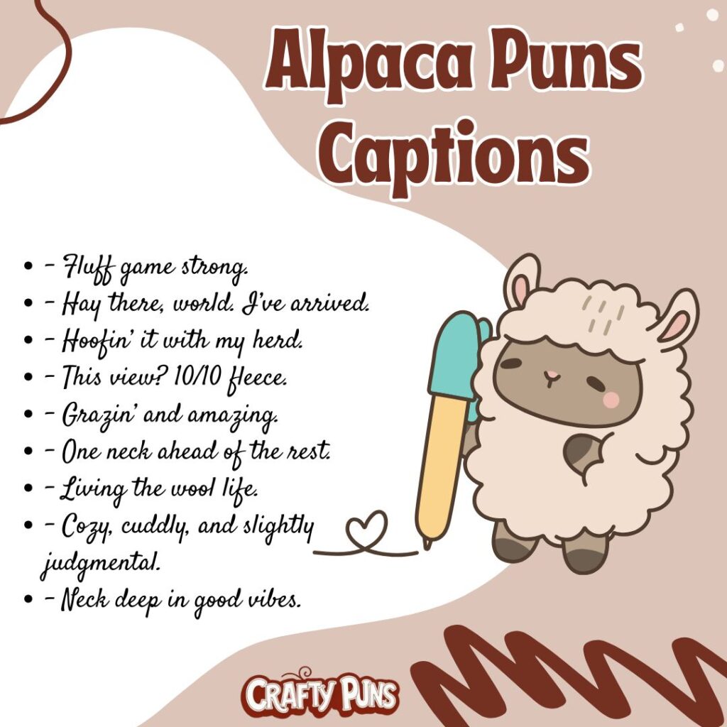 Alpaca Puns Captions