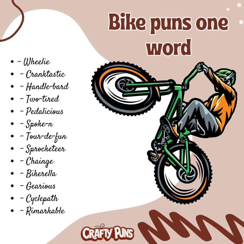 Bike puns one word