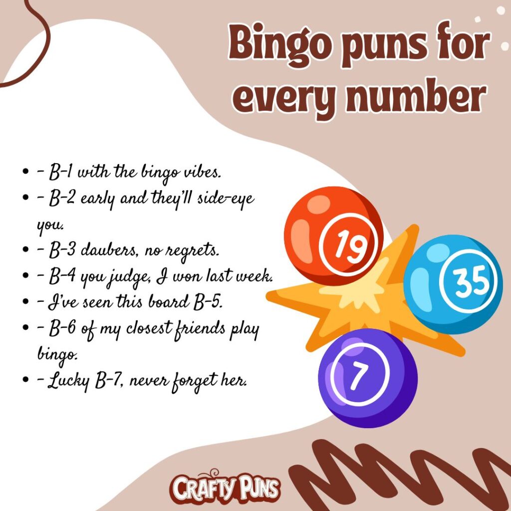 Bingo puns for every number