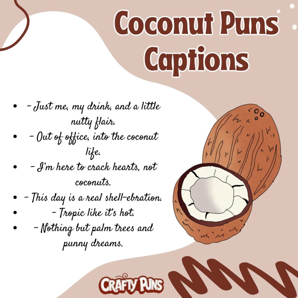 Coconut Puns Captions