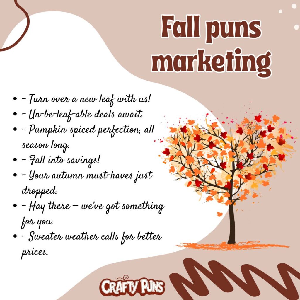 Fall puns marketing