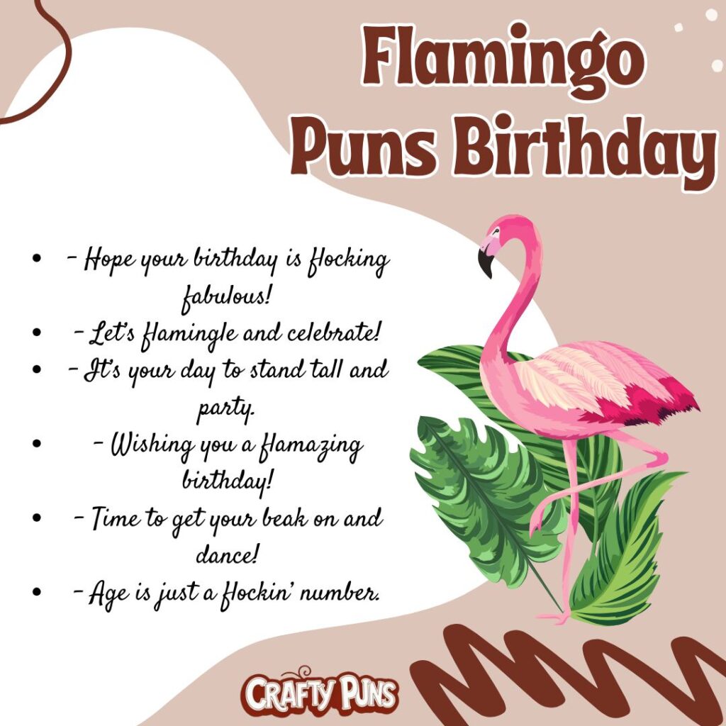 Flamingo Puns Birthday