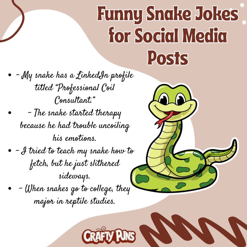 Funny Snake Jokes for Social Media Posts