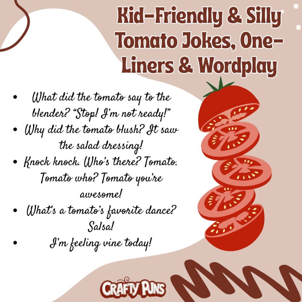 Kid-Friendly & Silly Tomato Jokes, One-Liners & Wordplay