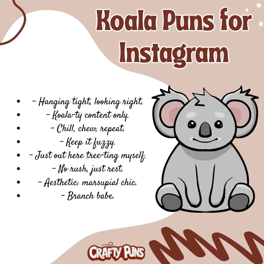 Koala Puns for Instagram