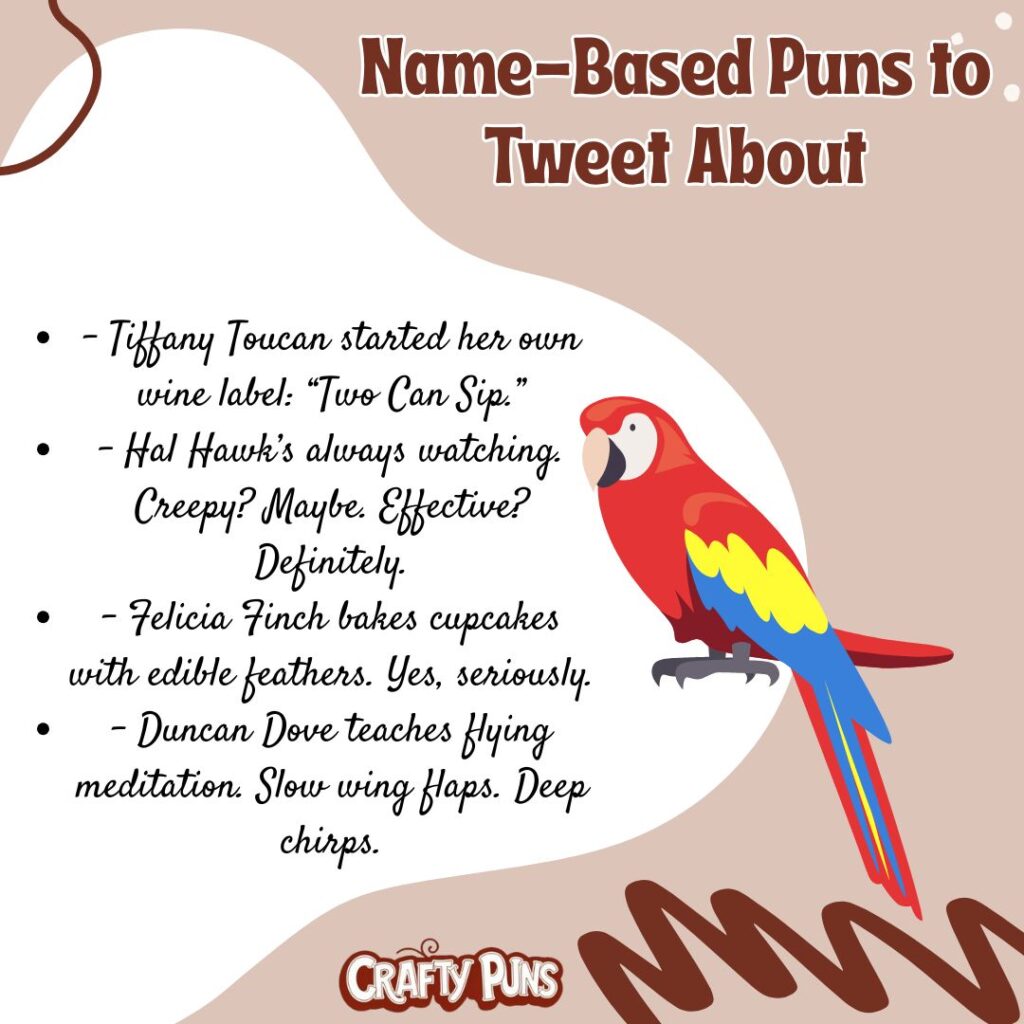 Name-Based Puns to Tweet About
