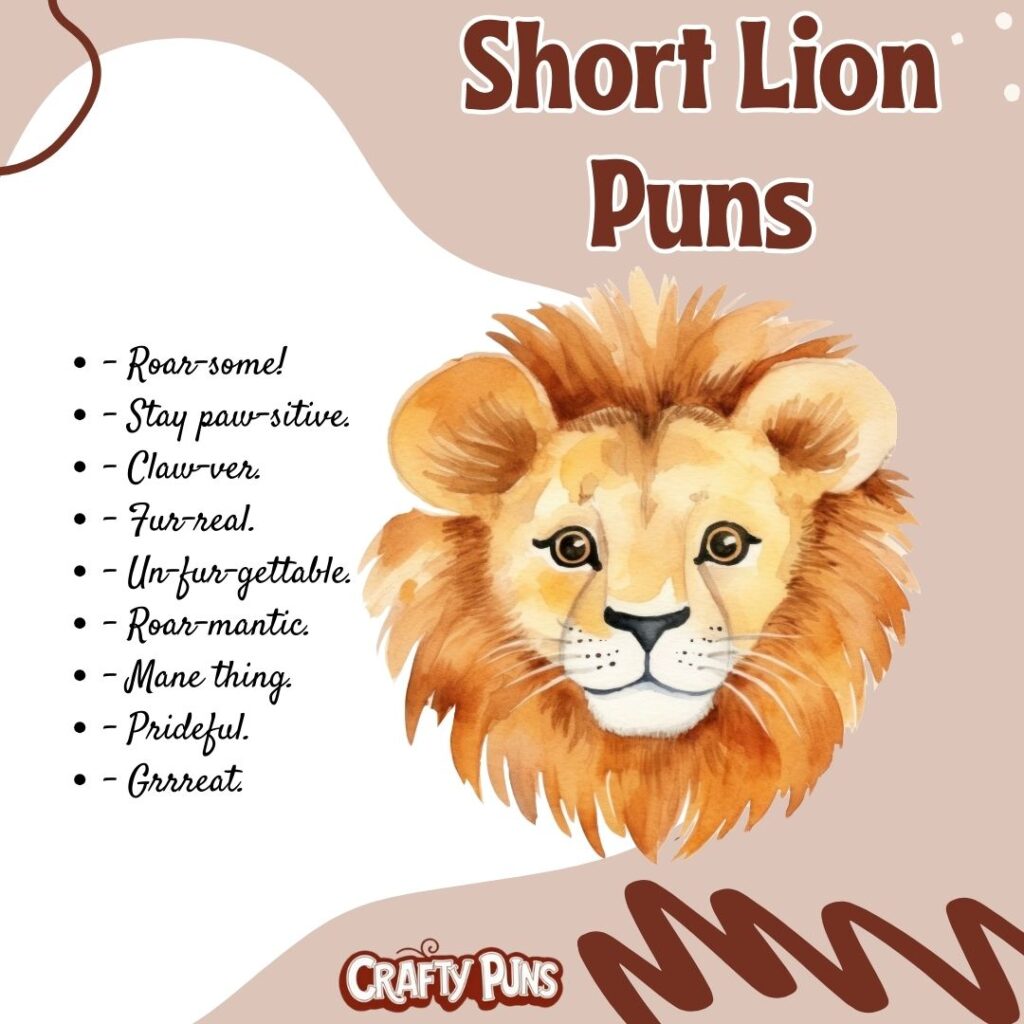 Short Lion Puns