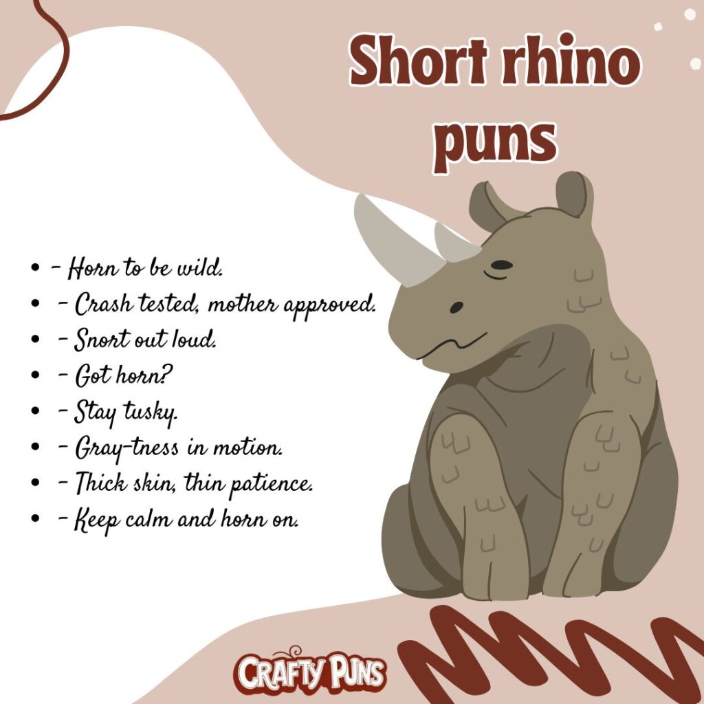 Short rhino puns
