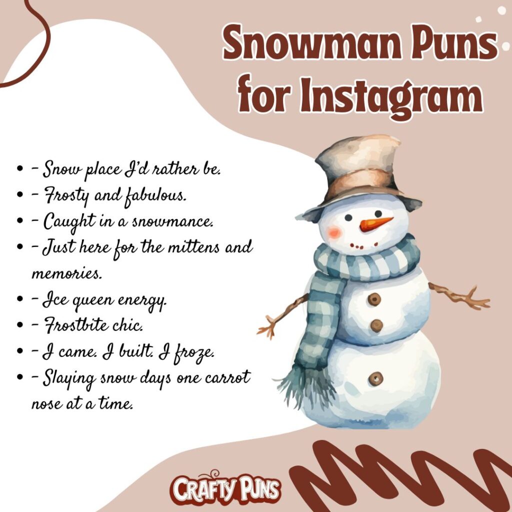 Snowman Puns for Instagram