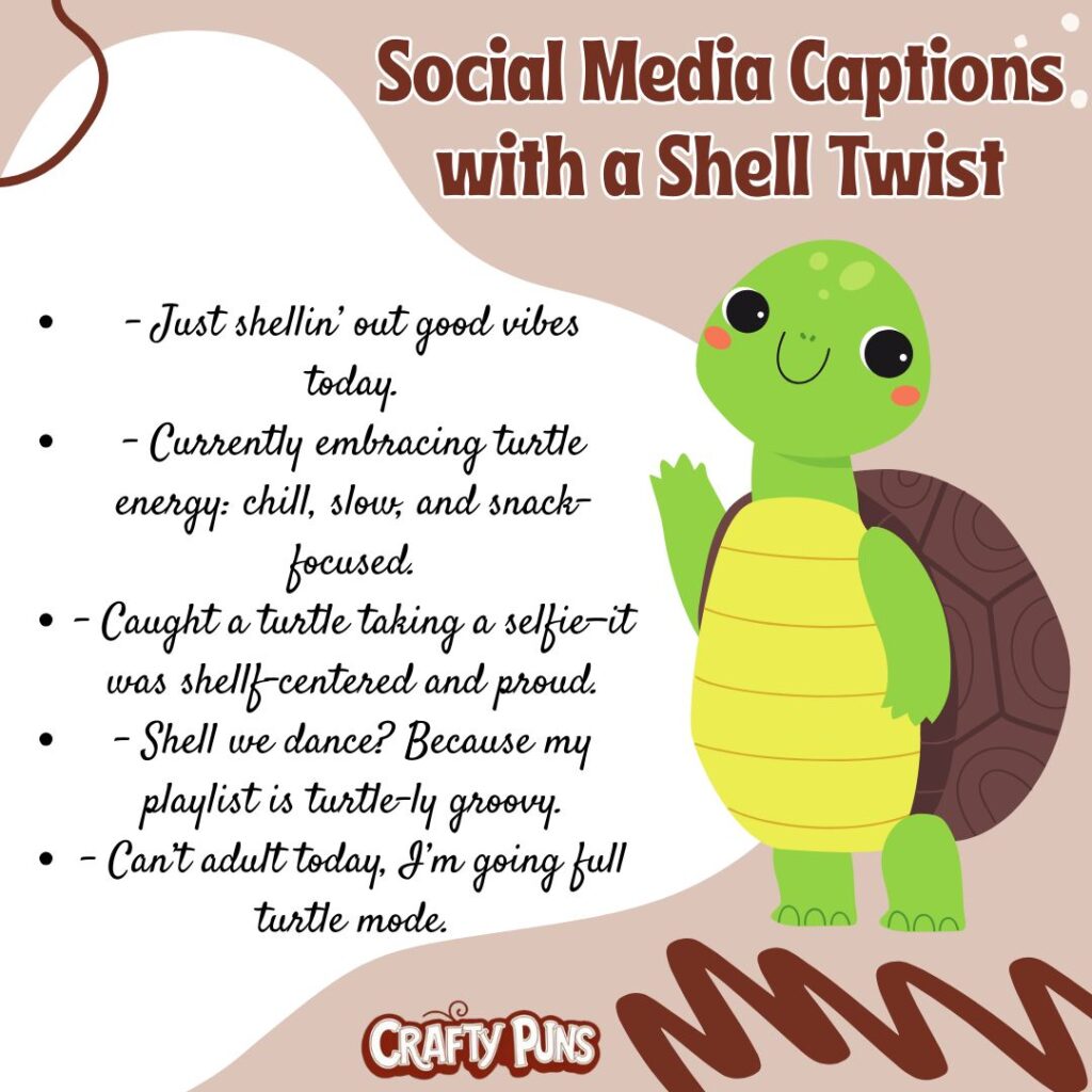 Social Media Captions with a Shell Twist