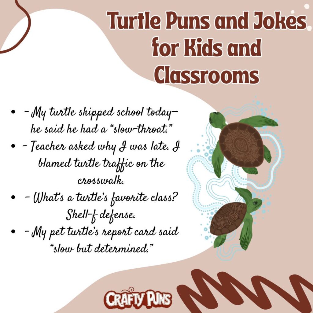 Turtle Puns and Jokes for Kids and Classrooms