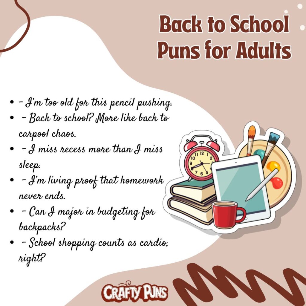 Back to School Puns for Adults