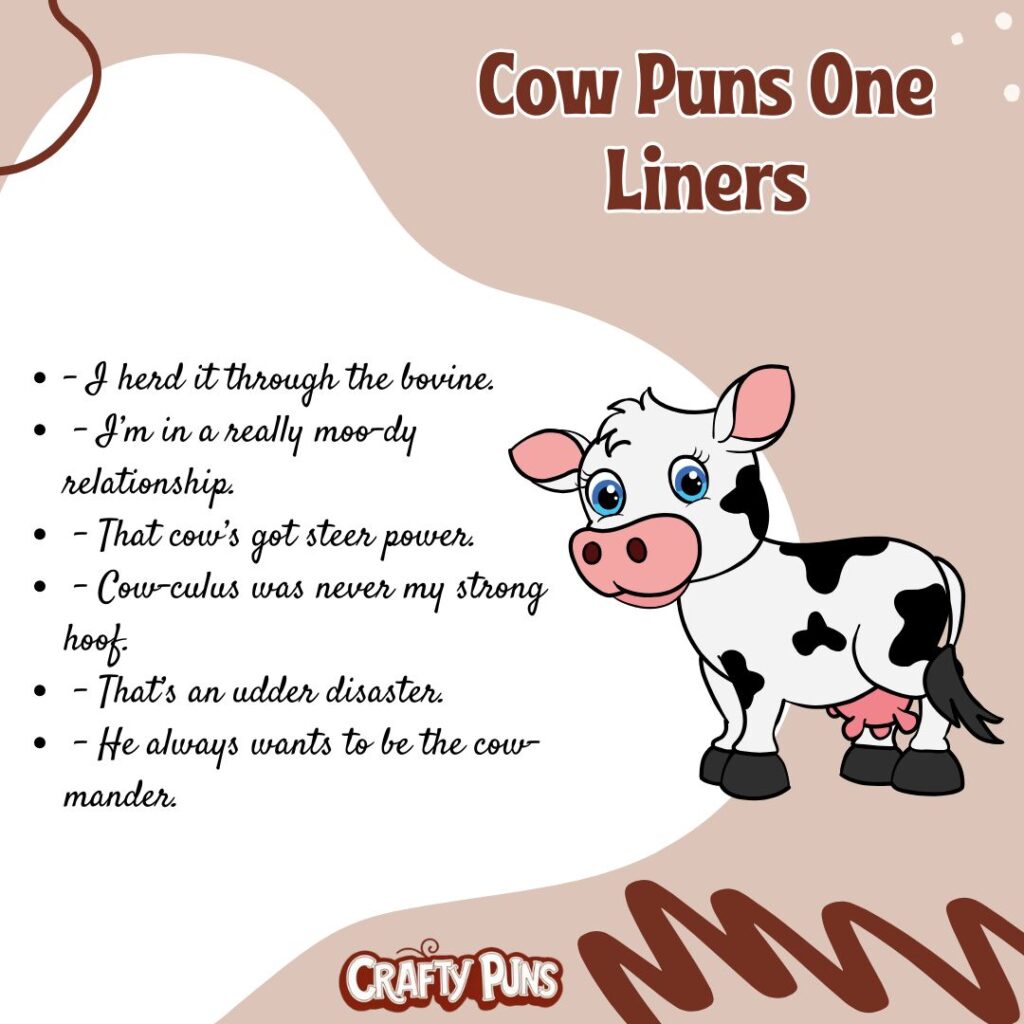 Cow Puns One Liners