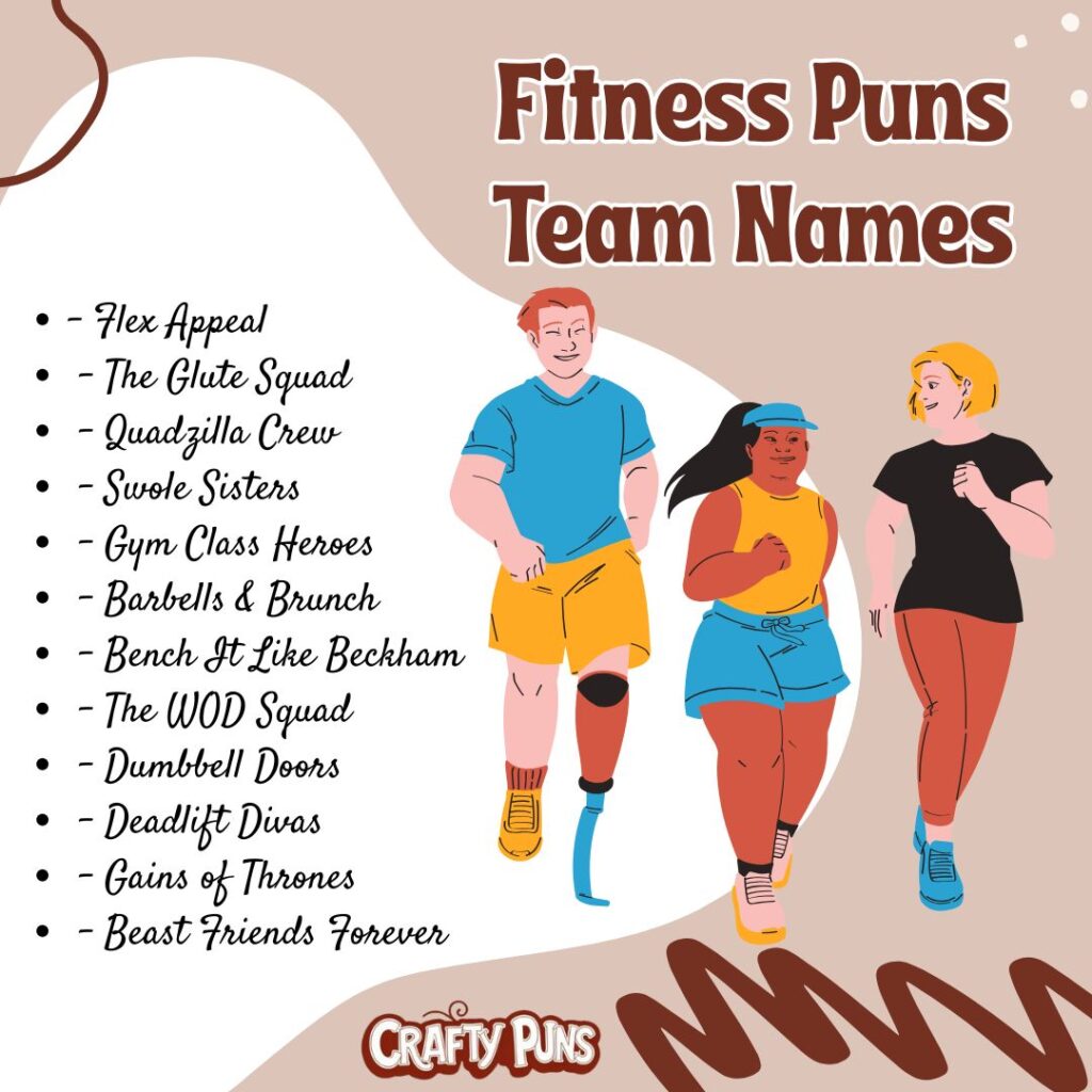Fitness Puns Team Names