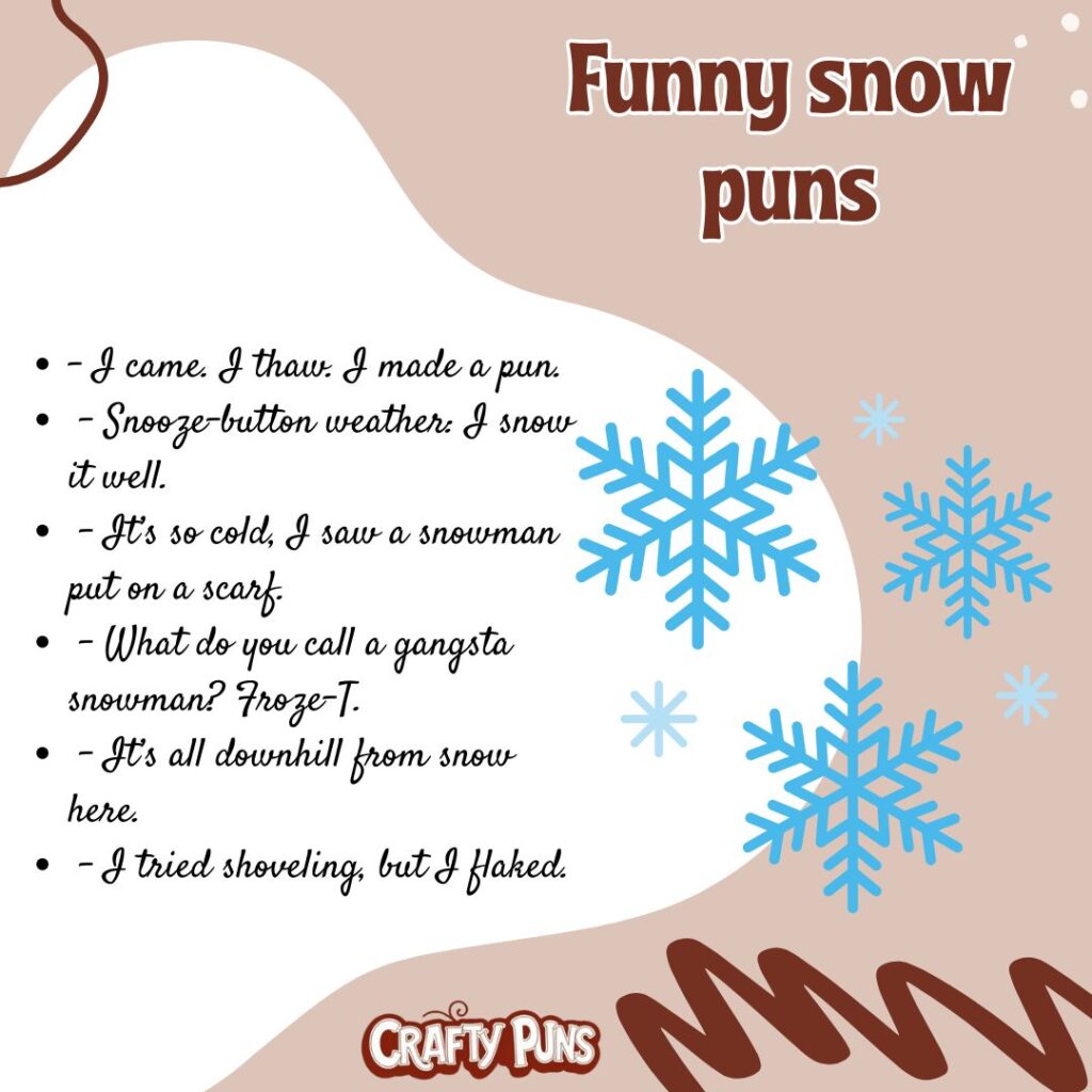 Funny snow puns