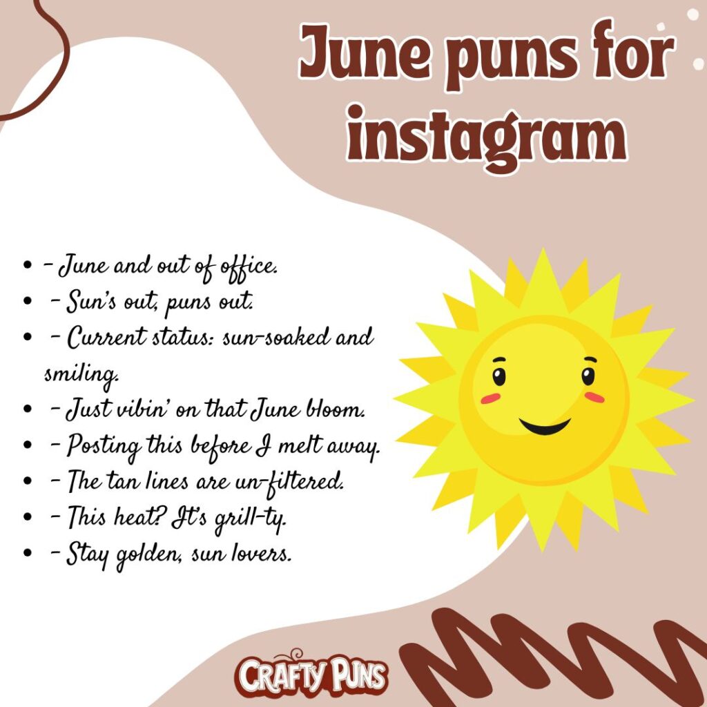 June puns for instagram