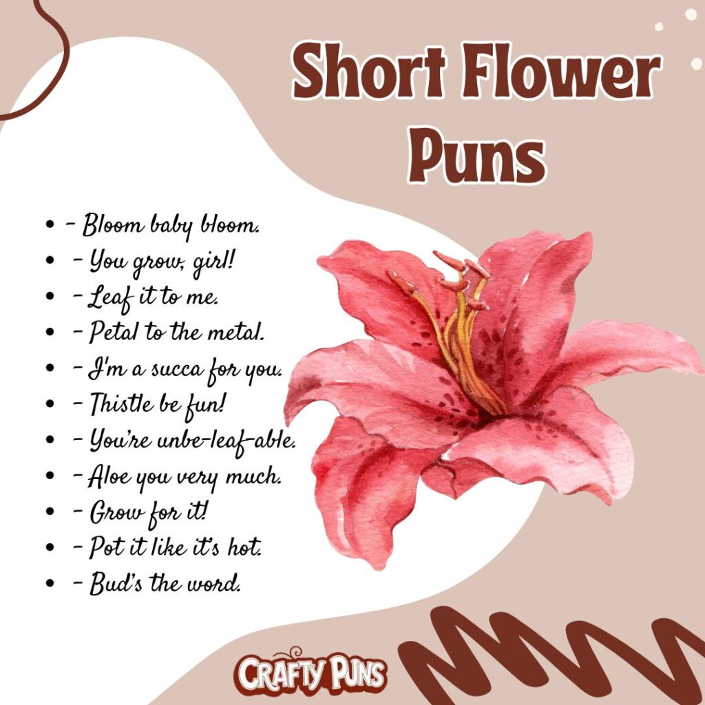 Short Flower Puns