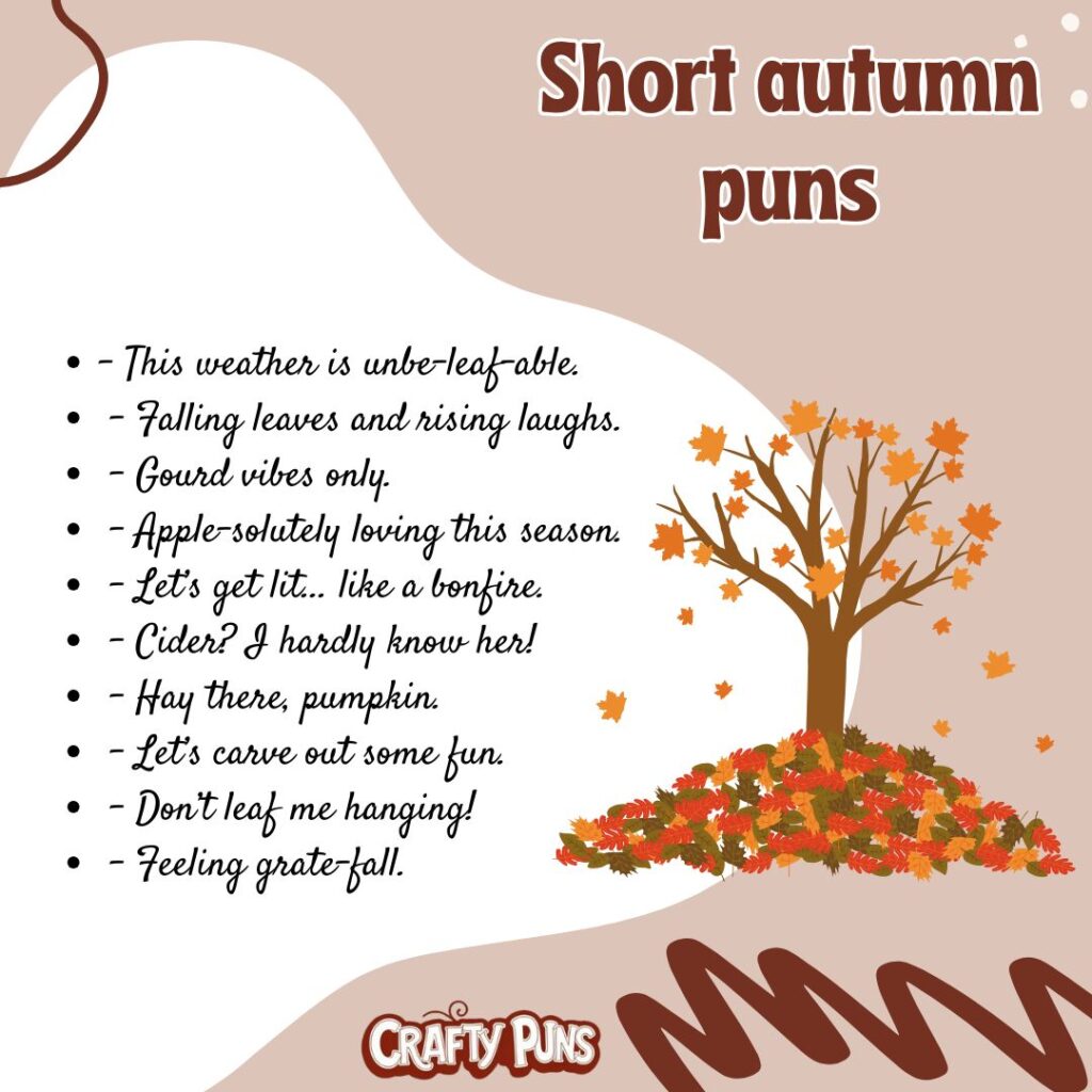 Short autumn puns