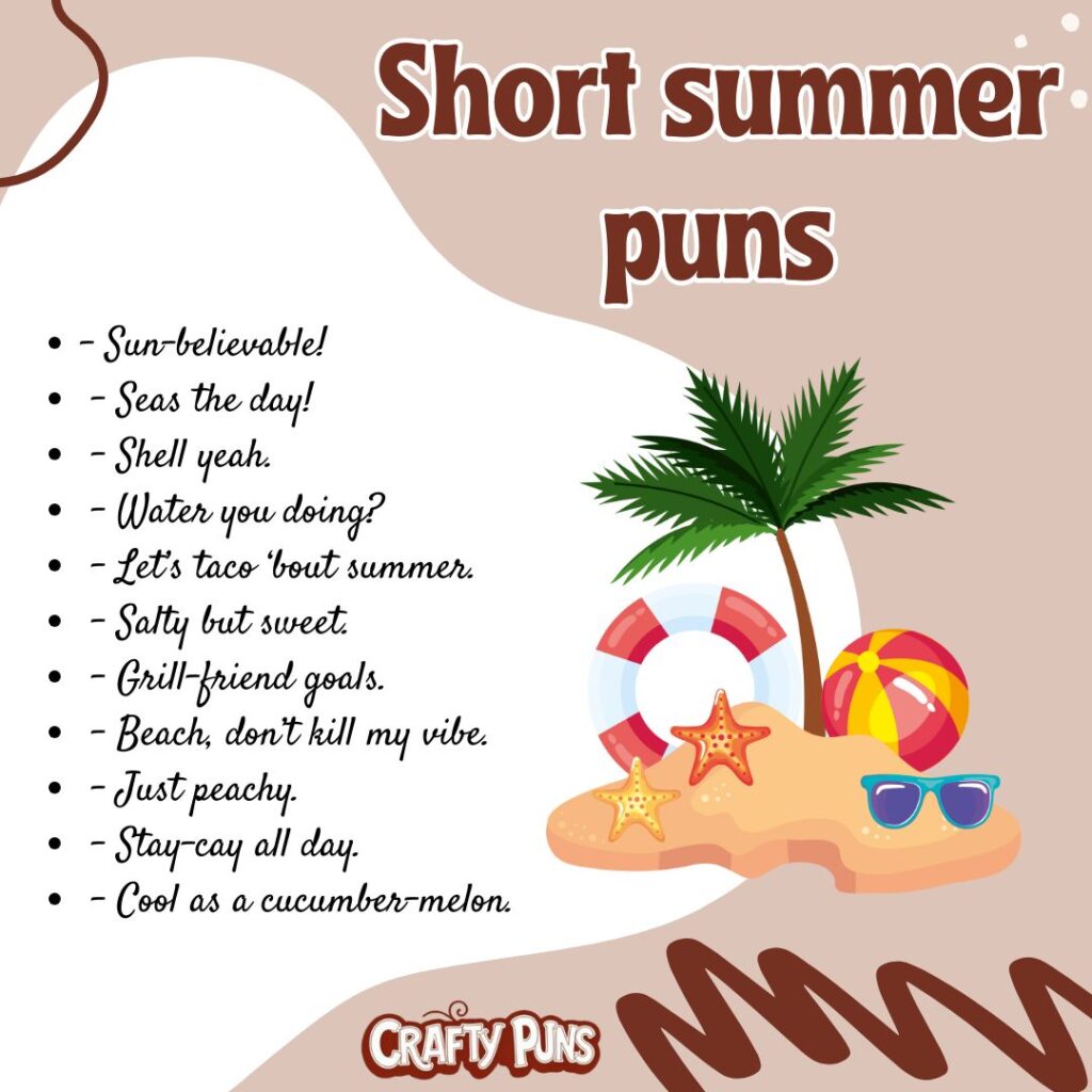 Short summer puns
