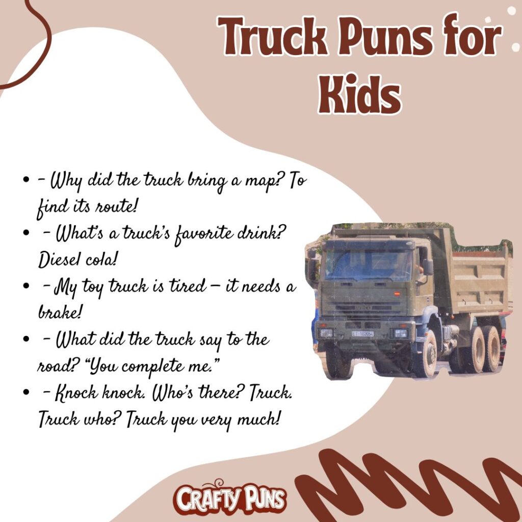 Truck Puns for Kids