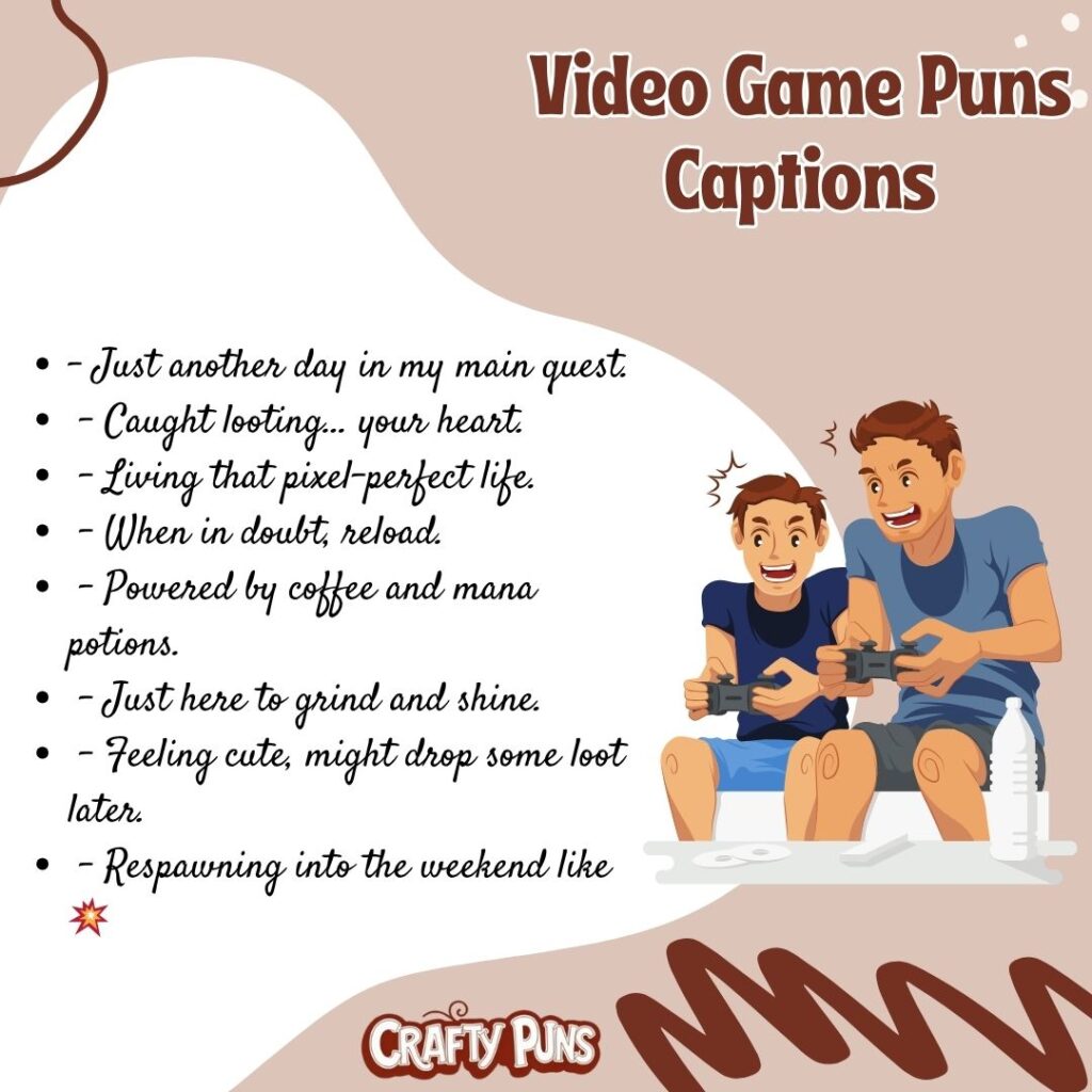 Video Game Puns Captions