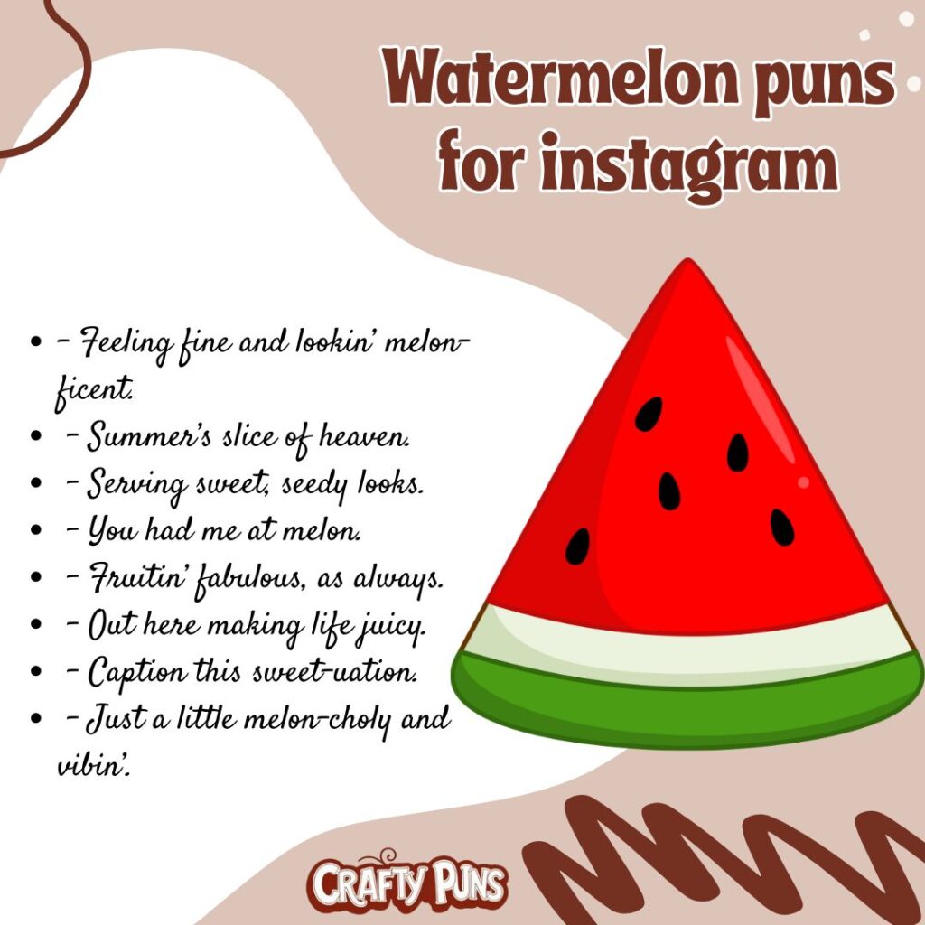 Watermelon puns for instagram