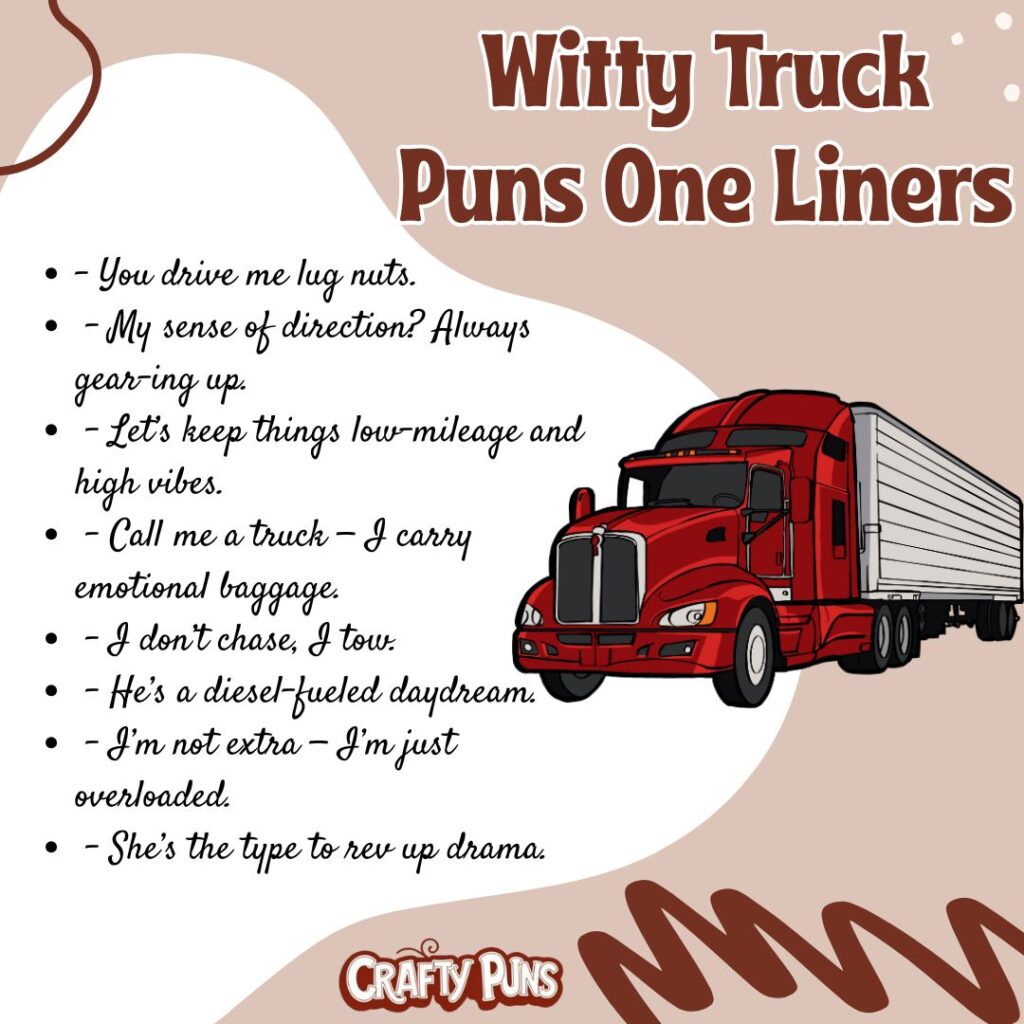 Witty Truck Puns One Liners