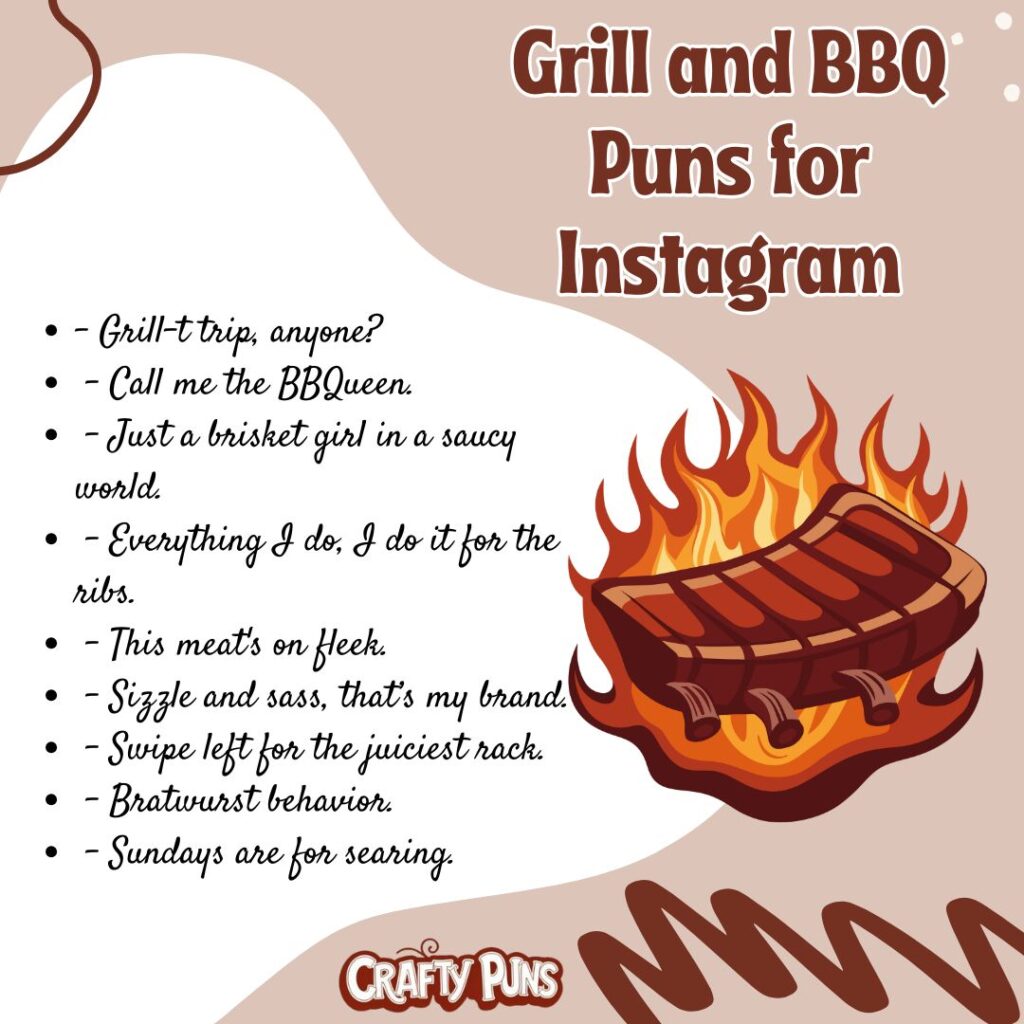 Grill and BBQ Puns for Instagram