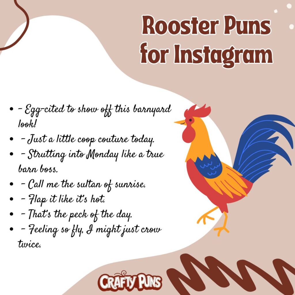 Rooster Puns for Instagram