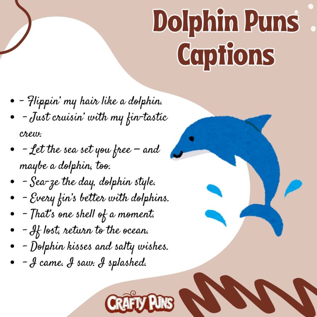 Dolphin Puns Captions