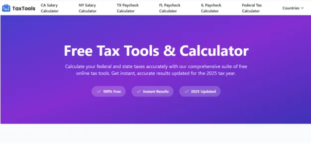 TaxTools.ai Smarter, Faster, and More Accurate Online Tax Calculations