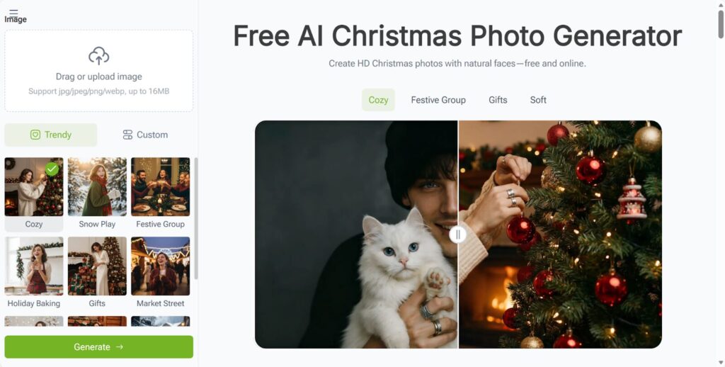 VisualGPT AI Christmas Photo Generator for Rapid Holiday Content Creation and Batch Template Output
