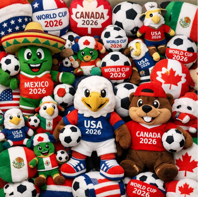 Bulk Custom Plush Toys for World Cup 2026 Events with No Minimum Order Quantity (MOQ)